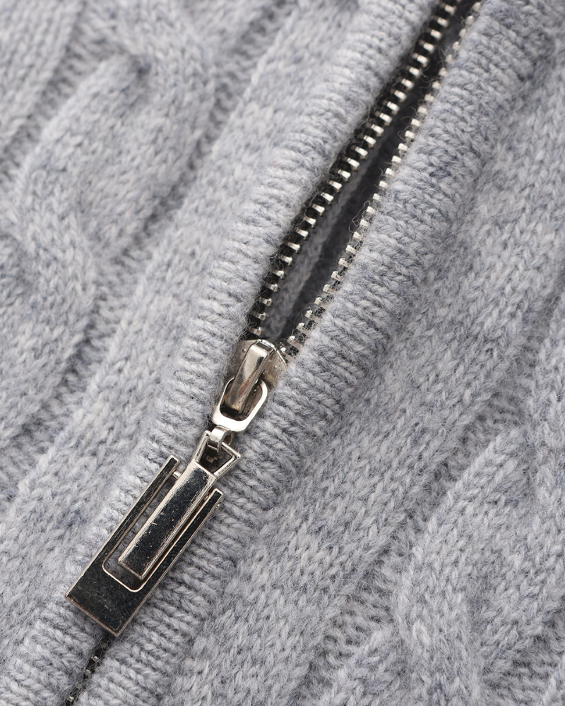 Cashmere Woven Half Zip | Montessari