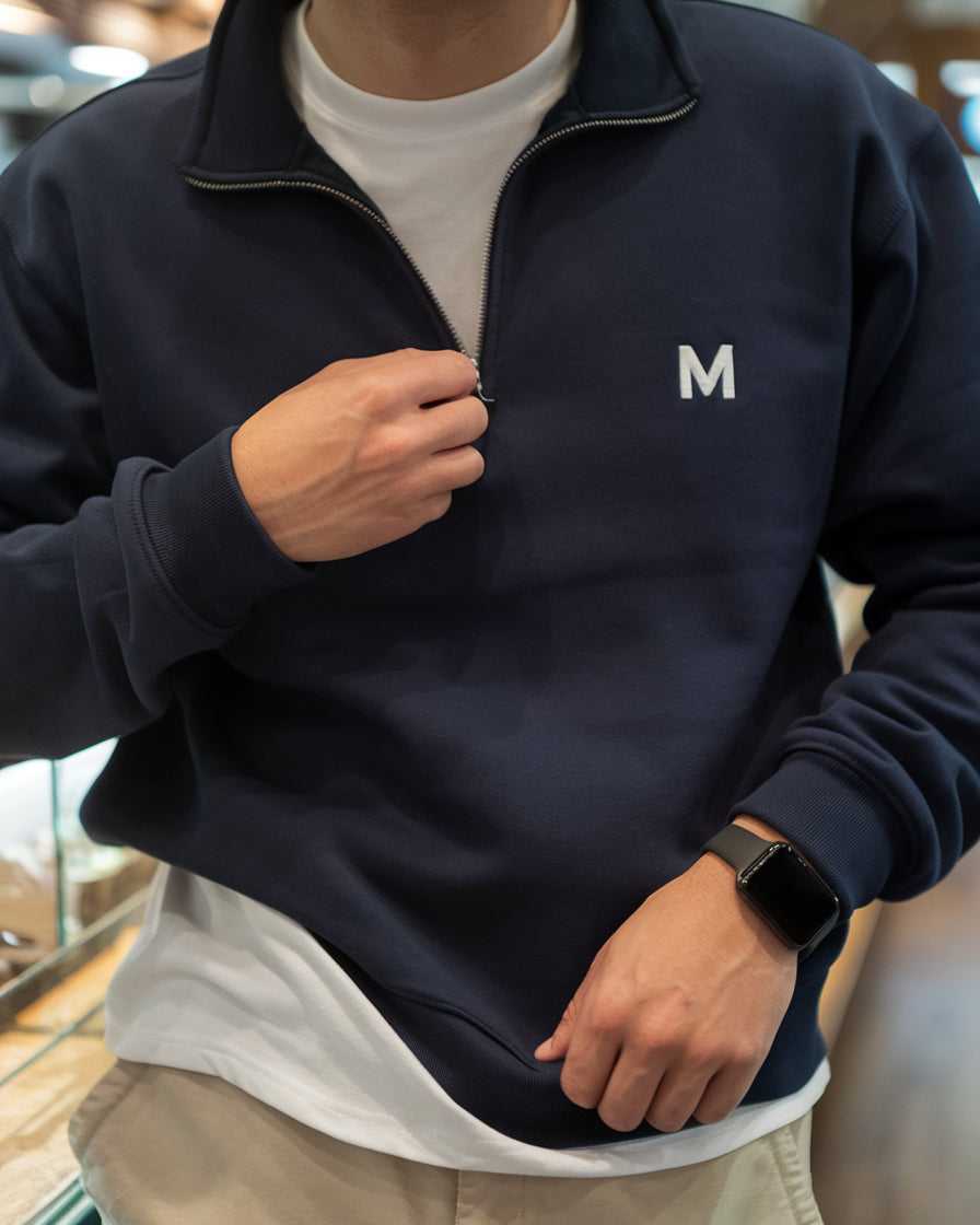 Milano Cotton Zip Up | Montessari